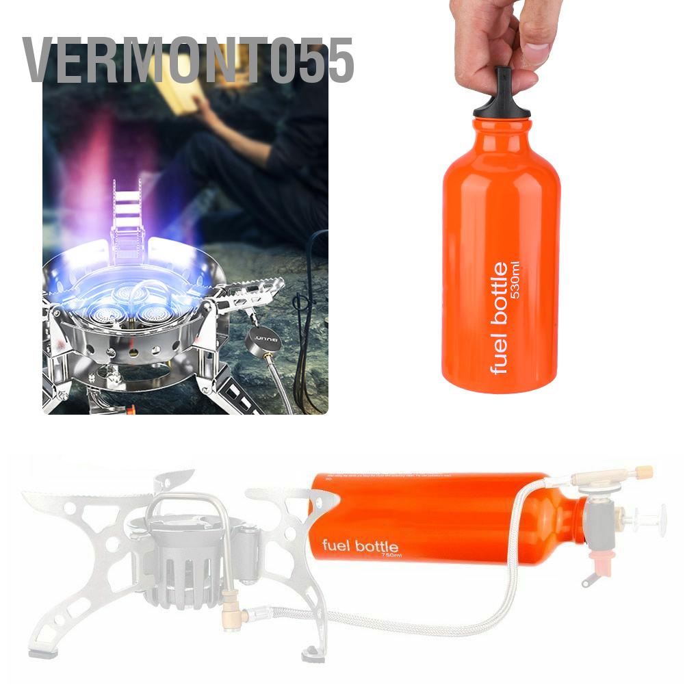 Vermont055 530ML Portable Gas Stove Tank Oil Containers Fuel Storage For Outdoor Camping Hiking