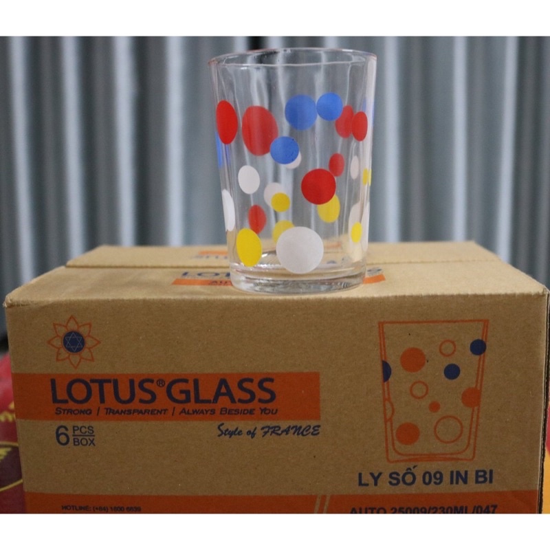 Bộ 6 Cốc Chấm Bi Hoa Việt Tiệp Chất Liệu Cao Cấp, Sang Trọng