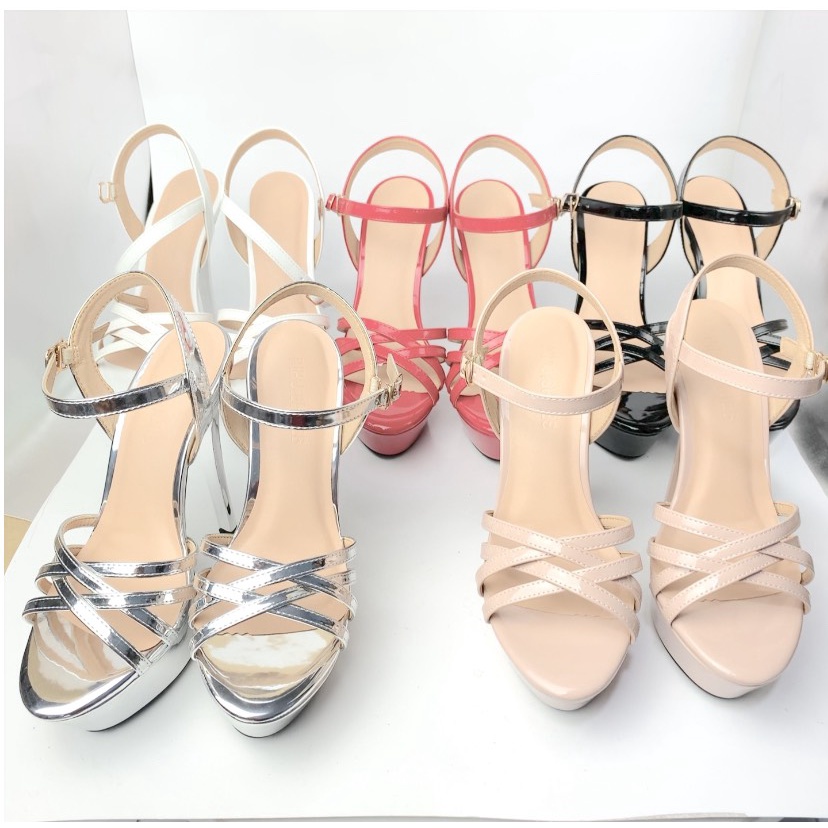 Giày cao gót đế đúp 13cm, catwalk sandal cao gót nữ, giày cưới ,sự kiện,4 dây mui thời trang,pipu 04 gót nhọn