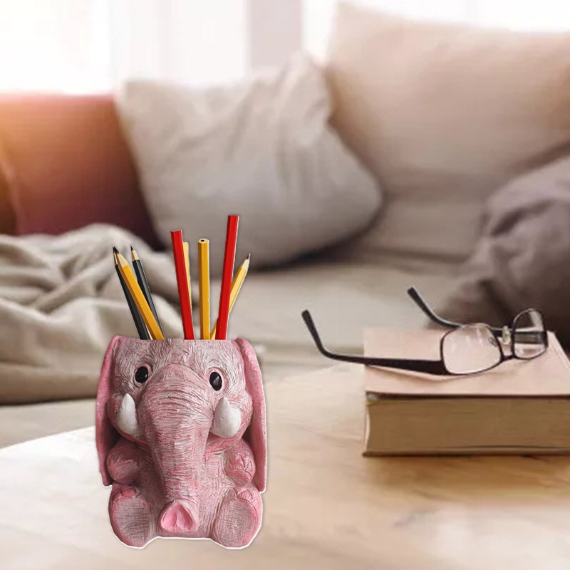 Khuôn Silicone Làm Hộp Đựng Bút Hình Chú Voi / Bông Hoa Xinh Xắn