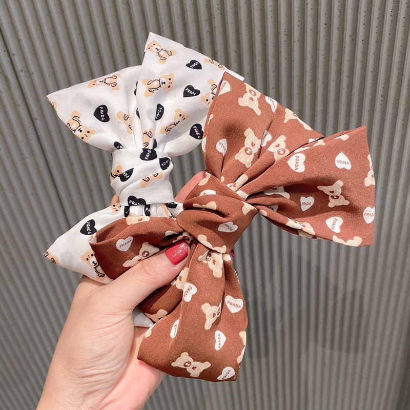 Kẹp tóc hình nơ dễ thương phong cách Hàn Quốc thời trang thu đông cho nữ