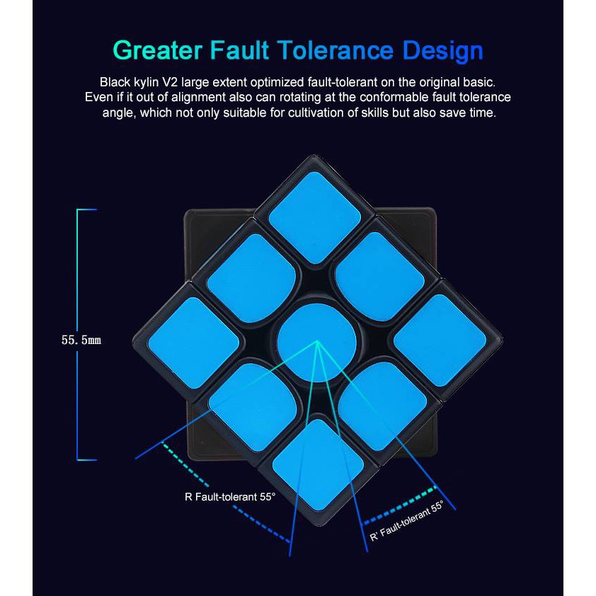 Rubik 3x3 YuXin Black Kirin 3x3x3 V2