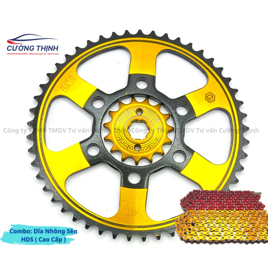 Nhông sên dĩa CBR 150R- nhông sên dĩa cb 150 - nhông sên dĩa cbr 150- nhông- xích– cb 150– cbr 150 - Prosper