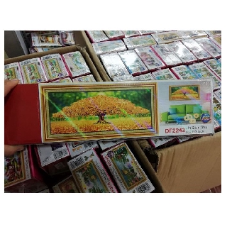 Tranh Đính Đá Cây Tiền Khổ Lớn DF2243 (150 x 65 cm)