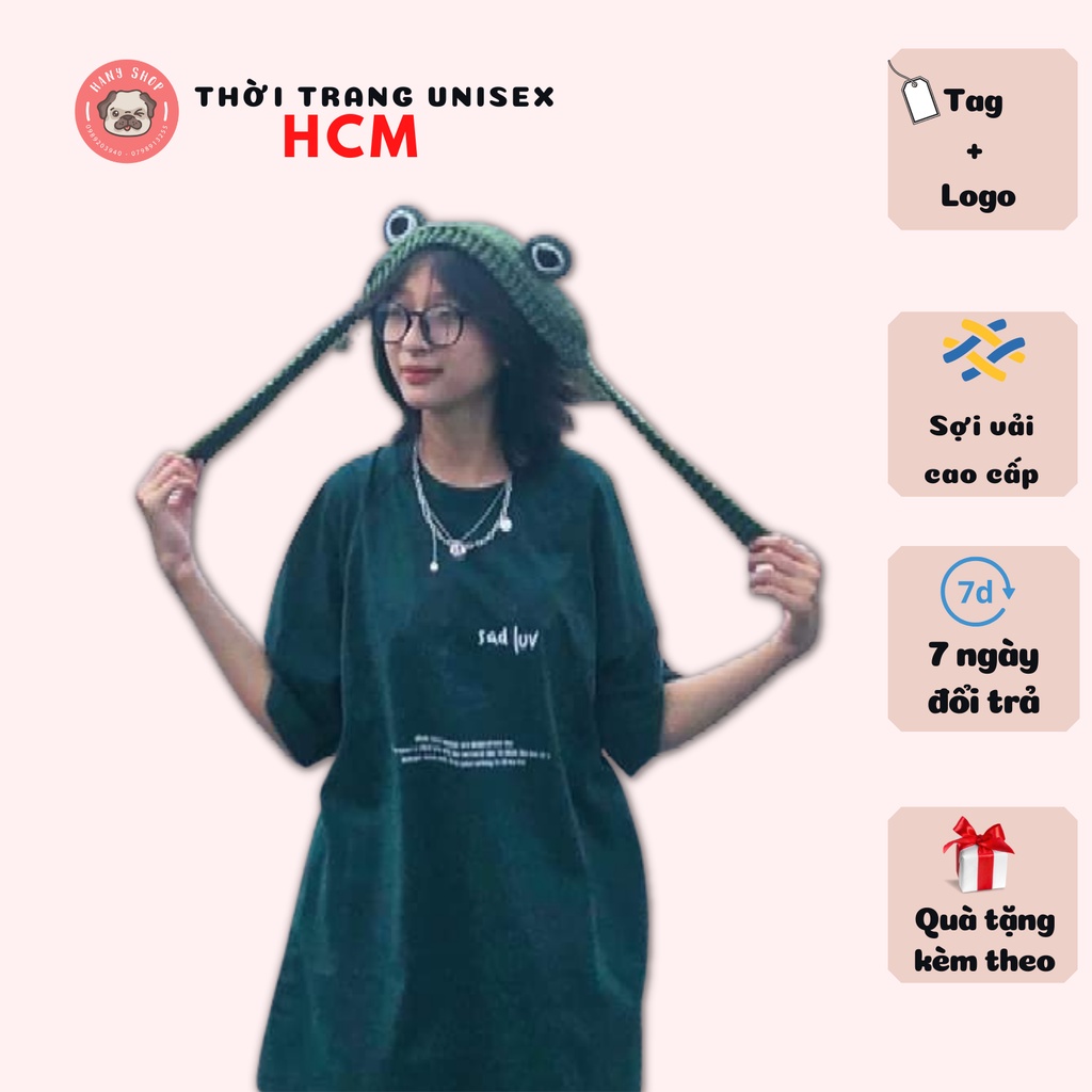 Áo Thun Sadboiz Sad Luv nam nữ form rộng 40kg-90kg sad boiz hình thêu full tag Thời trang Uniex HCM