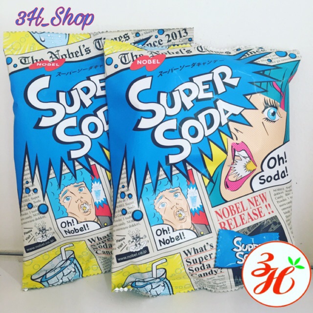 Kẹo siêu chua SUPER SODA / SUPER LEMON date T4/21 Nhật Bản