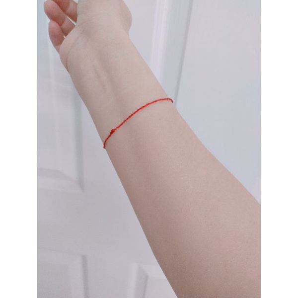 Vòng Chỉ Đỏ Thái Lan May Mắn Siêu Bé mic 3 hạt nhí