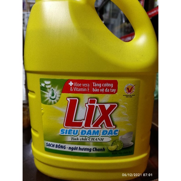Nước rửa chén Lix chanh 3.6kg