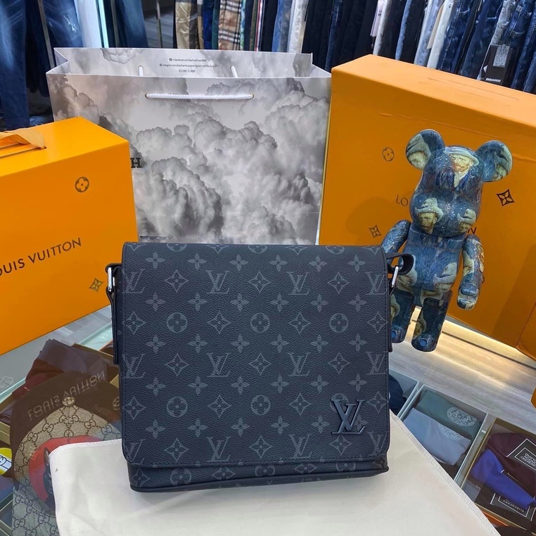 Túi cặp đeo chéo Louis Vuitton Super Distric TC 25x22x8 Fullbox [ Dota ]