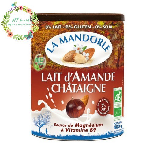 Sữa bột hạnh nhân hạt dẻ La Mandorle 400gr