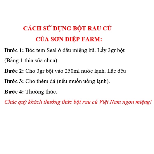 Bột diếp cá/ bột dấp cá sấy lạnh - Mát cơ thể, tốt cho hệ tiêu hóa - Sơn Diệp Farm