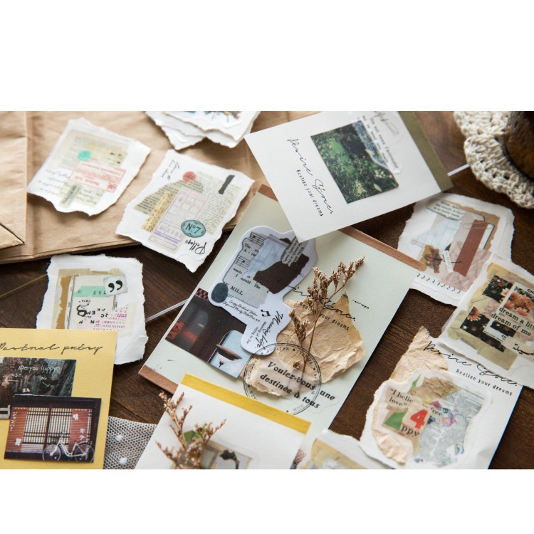 STI53 Bộ 40 nhãn dán Take a ride to Berlin  trang trí sổ tay DIY