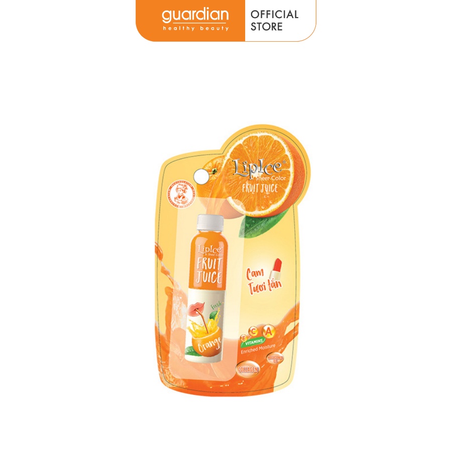 Son Dưỡng Môi Cam Tươi Tắn Sheer Color Fruit Juice Lipice 4Gr