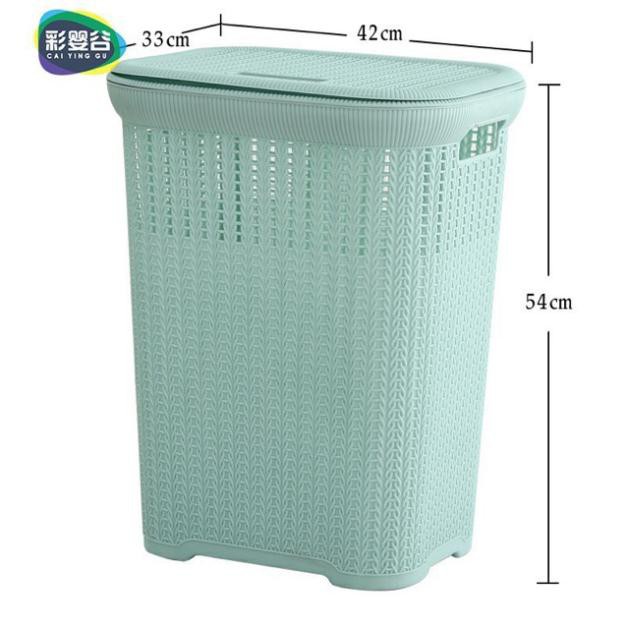 Sọt nhựa đựng quần áo có nắp kiểu Hàn Quốc size L1234 giao mầu ngẫu nhiên.