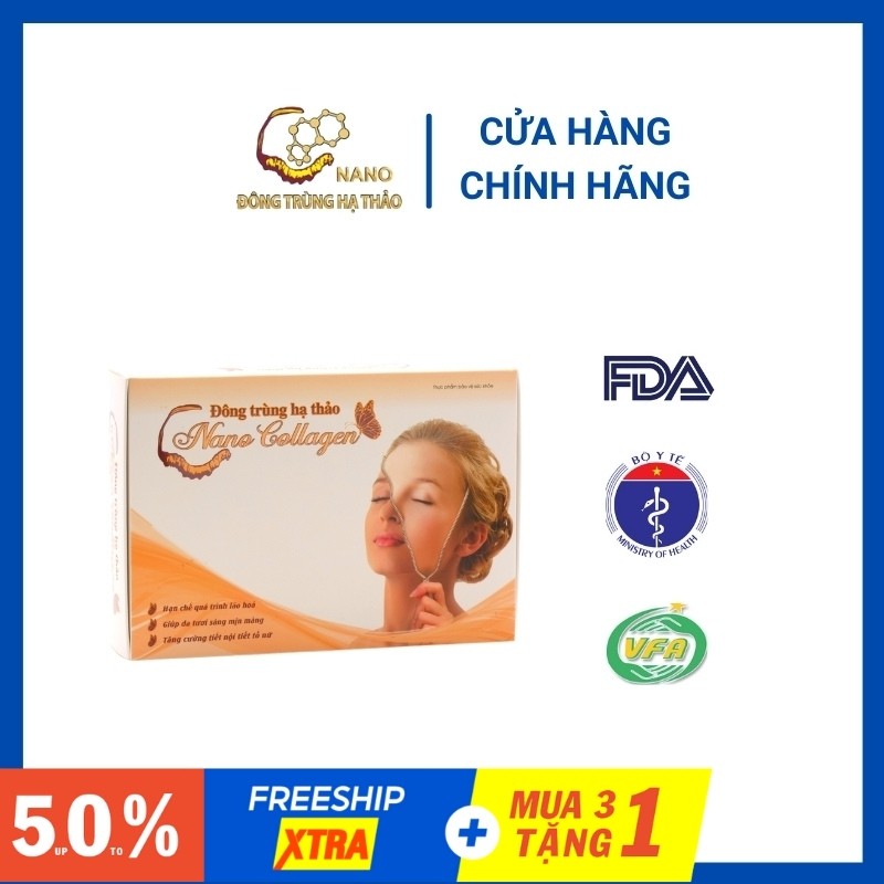 [FREESHIP50K] ✅ Gói Nước Uống Nano Collagen Đông Trùng Hạ Thảo 10ml Giúp Da Săn Chắc Căng Mịn Tăng Cường Nội Tiết Tố Nữ