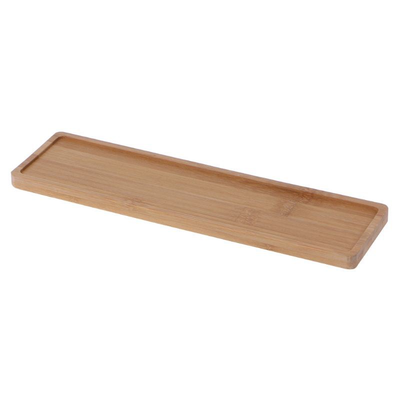 Giá đỡ chậu cây hình chữ nhật bằng gỗ tre đơn giản trang trí nhà cửa / ban công