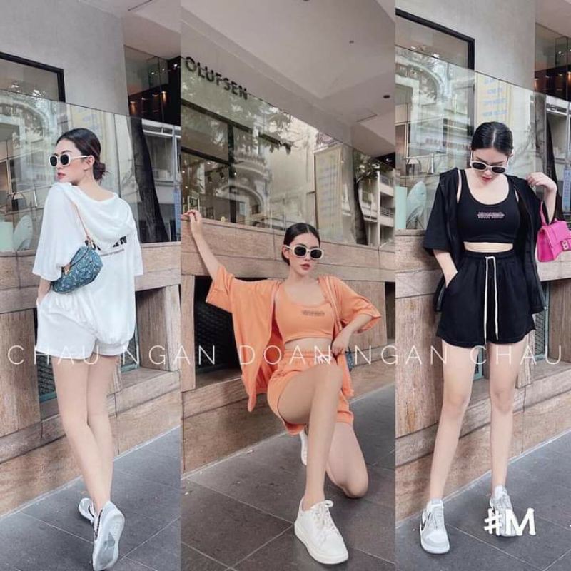 Sét bộ 3 món phom thụng dáng thể thao cá tính