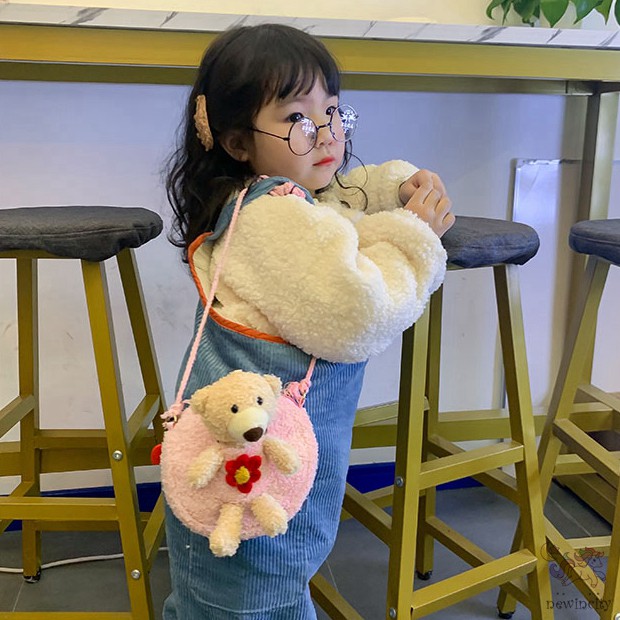 Túi đeo vai thiết kế gấu hoạt hình đáng yêu thời trang Hàn Quốc cho bé