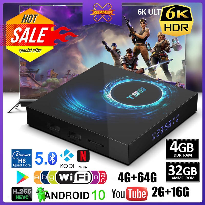 Đầu Thu Phát Tín Hiệu TV Box T95 Android 10 4G 64GB 32GB Allwinner H616 1080P H.265 4K TVBOX Android 10.0 5Gwifi Bluetooth