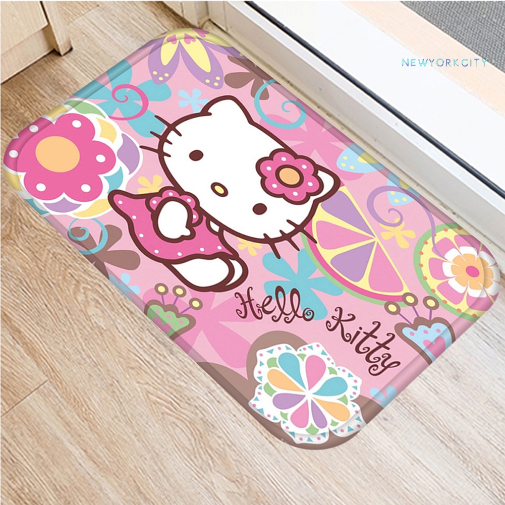 Thảm lót cửa chùi chân Chống Trượt Họa Tiết Hoạt Hình Dễ Thương