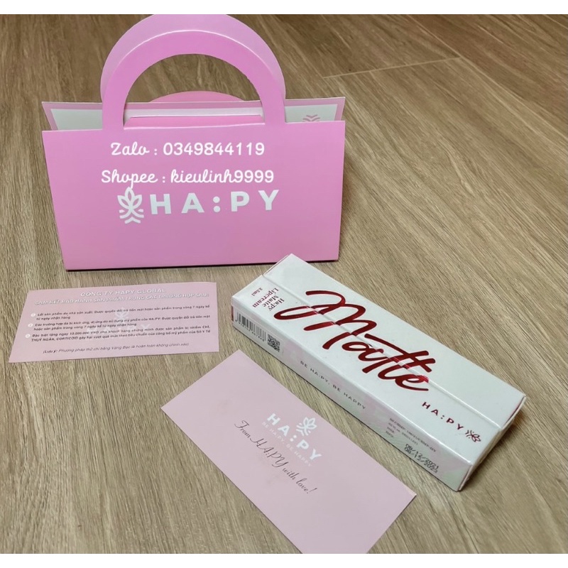 { MUA 1 TẶNG 1 } Son Kem lì Happy Matte Lipcream