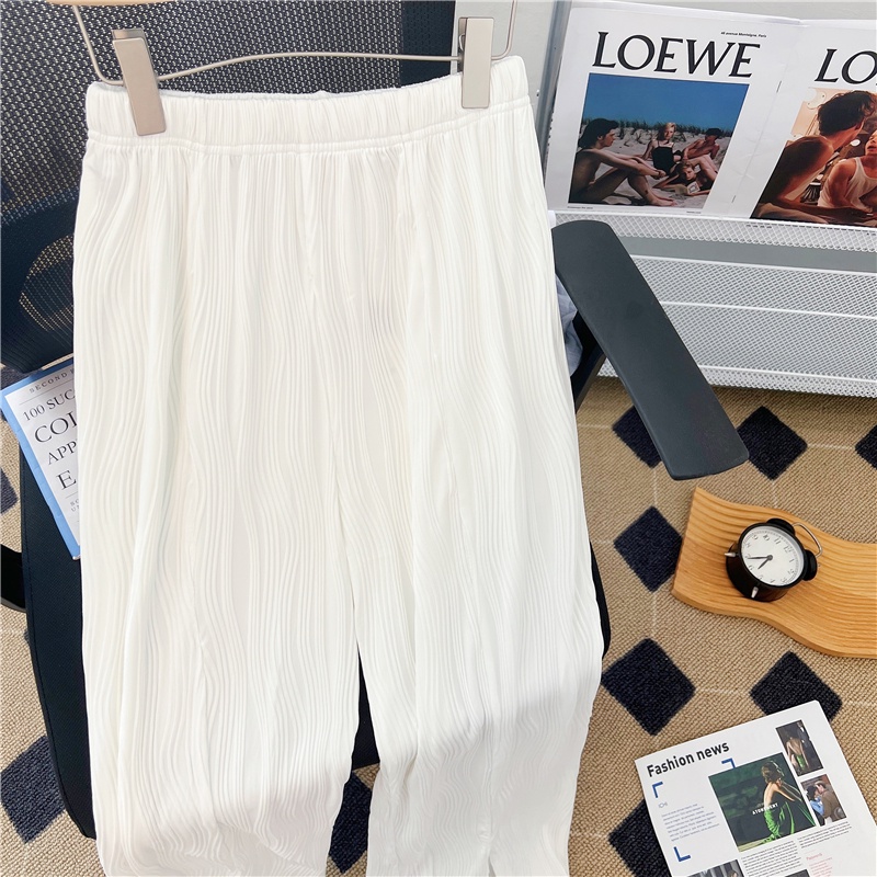 Quần dài SUXI ống rộng lưng cao đơn giản thời trang mùa hè xinh xắn cho nữ