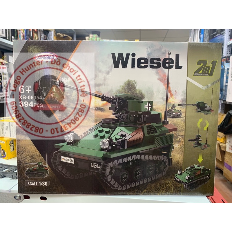 Nonlego Army Xingbao XB 06054 Xe thiết giáp hạng nhẹ Wiesel 394 chi tiết