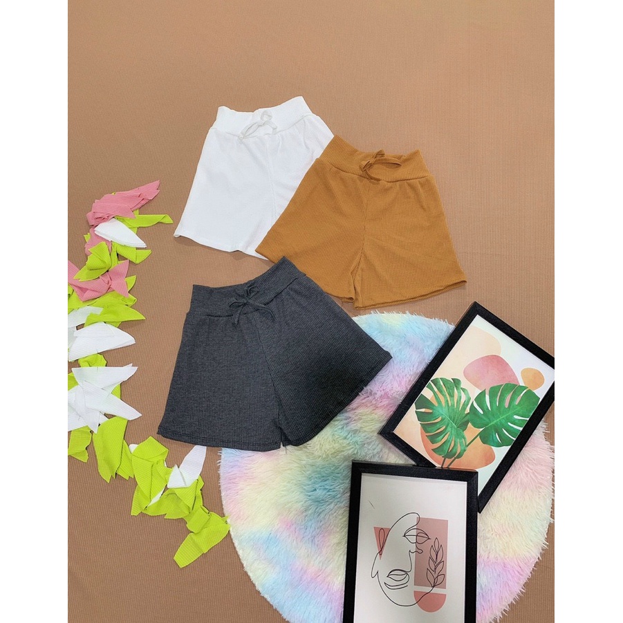 quần thun đùi chất gân đơn giản dễ mặc thl