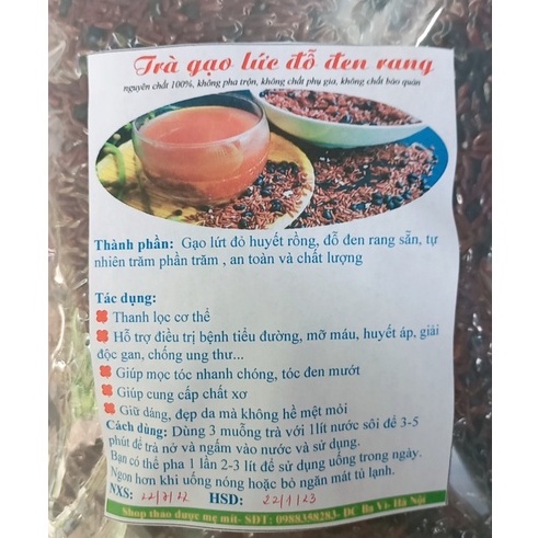 Trà Gạo Lức Đỗ Đen Rang Sẵn 1kg