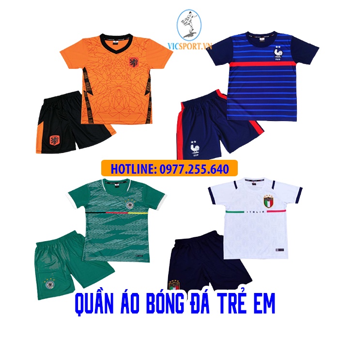 [SALE SỐC] Áo Bóng Đá Trẻ Em CLB, Đội Tuyển Thun Lạnh Siêu Mát – Vicsport