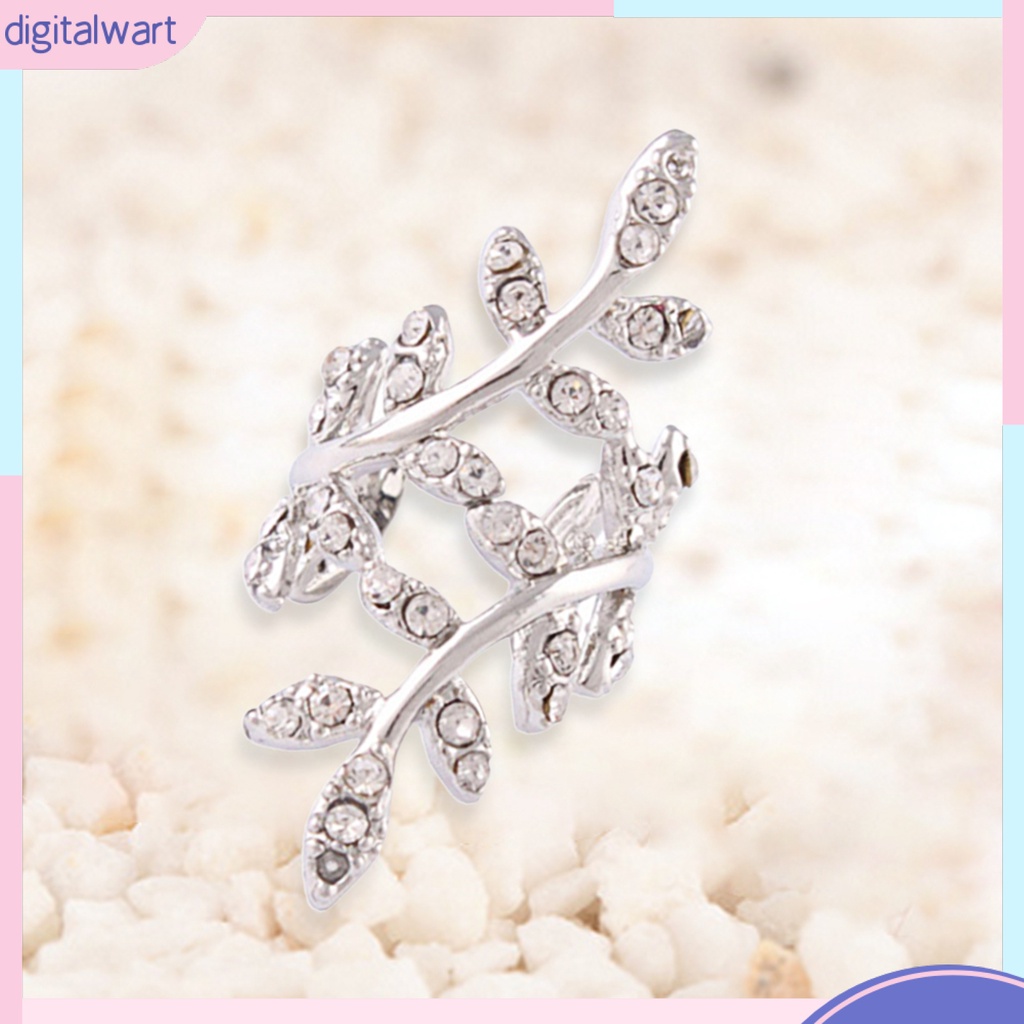 Khuyên vành tai đơn thiết kế hình chiếc lá duyên dáng cá tính dễ thương dành cho nữ