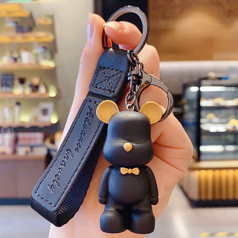 Móc khóa Bearbrick Gấu Nơ phụ kiện túi xách móc khoá thời trang