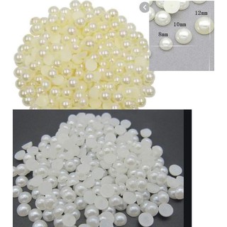Gói 10gam hạt bẹt ngọc trai nhựa dán 8mm