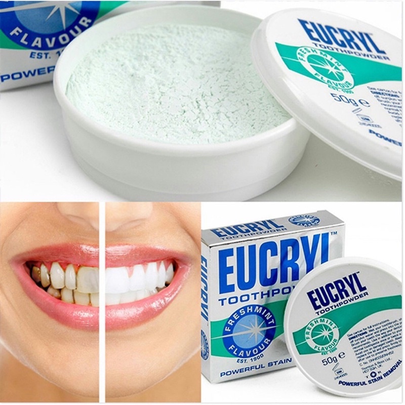 Bột Trắng Răng EUCRYL Toothpowder tẩy trắng răng thơm miệng chính hãng (50g