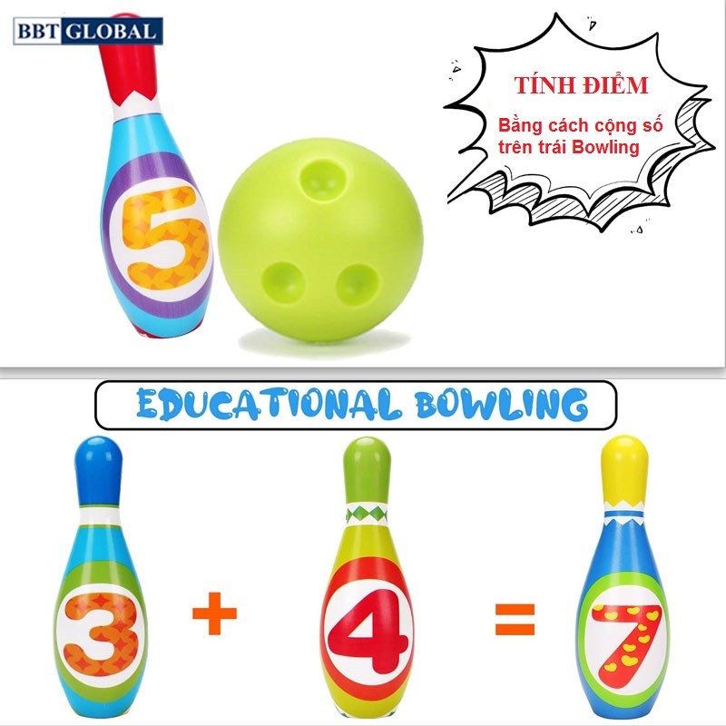 Bộ đồ chơi bowling 12 chi tiết cao 19cm YD2588K-10