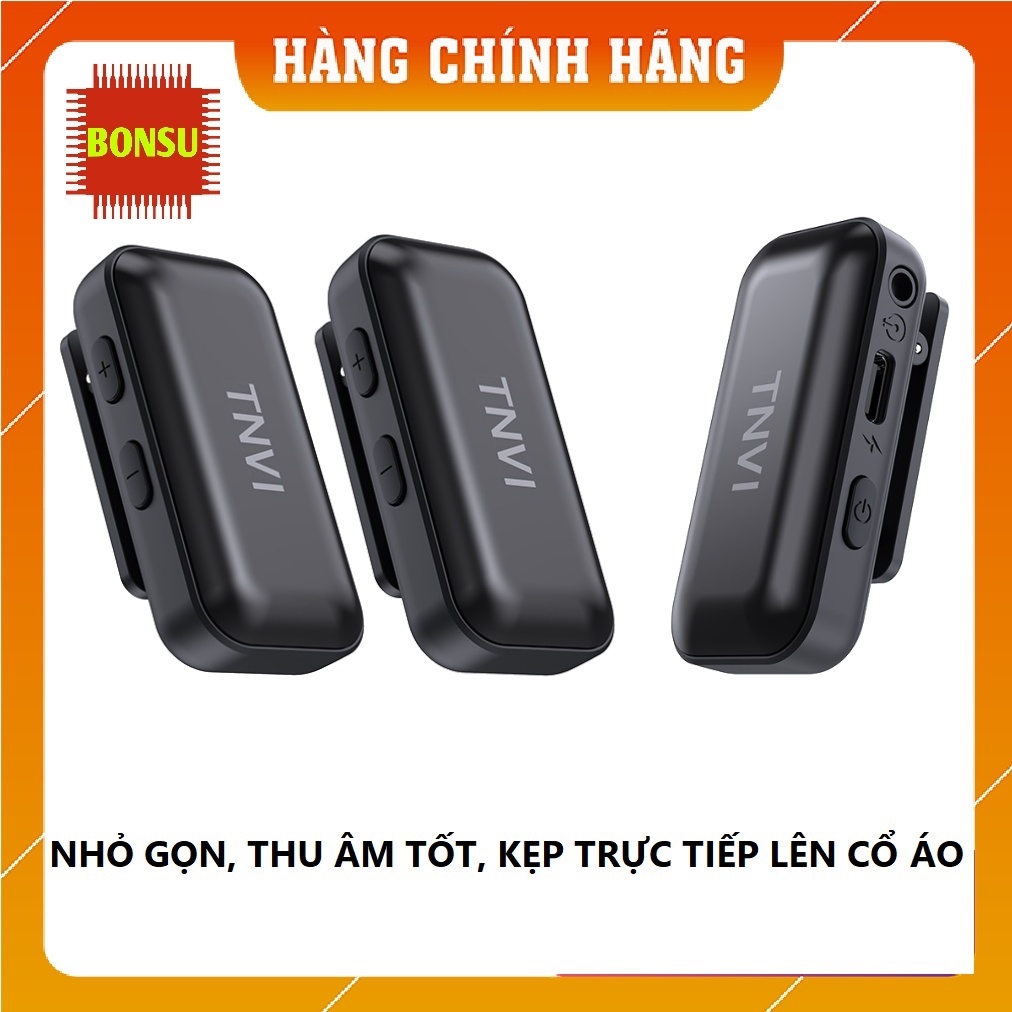 [Mã ELHACE giảm 4% đơn 300K] Micro cài áo không dây TNVI V3 PRO kẹp áo gọn nhẹ, thu âm tốt