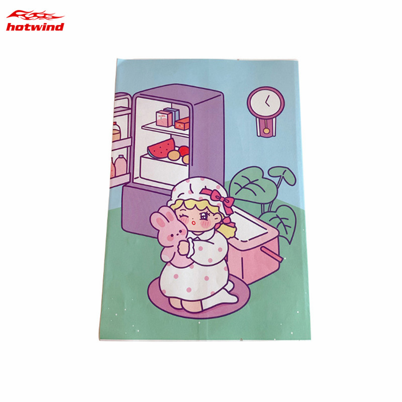 HW Lovely Cartoon Girl Paper Bag Wedding Birthday Gift Bag Christmas New Year Party Supplies Gift Bag