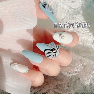 Charm nơ đính móng hàn 3 màu ( set 12c ) Cao Cấp