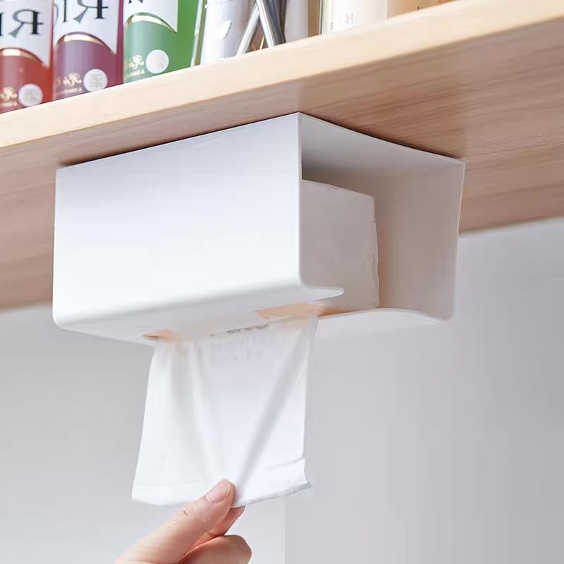 Hộp khăn giấy dán tường H7 có khe rút giấy tiện lợi Min house