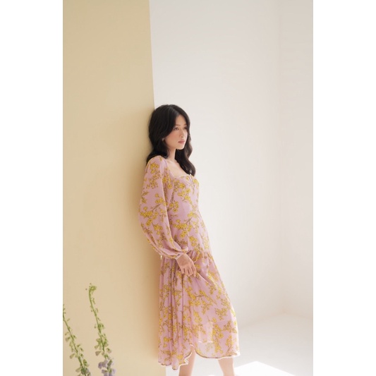 Đầm dài dáng ôm xoè hoạ tiết in hoa Tuscany Dress  - DEVONS STUDIO