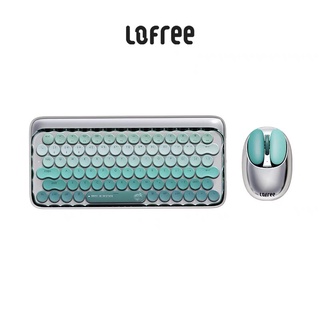  Bàn phím cơ không dây bluetooth Lofree màu xanh khổng tước chính hãng  có combo bàn phím + chuột  