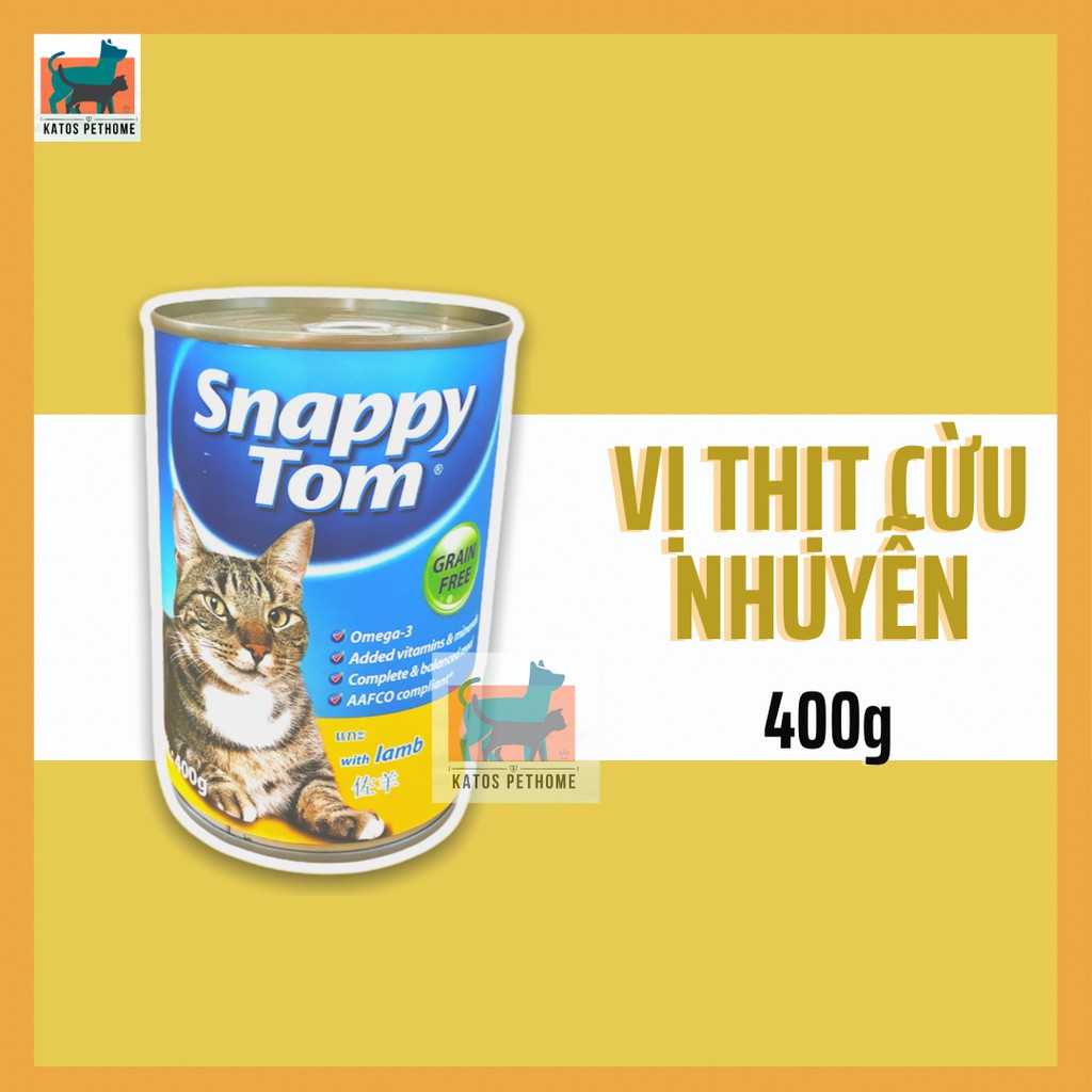 Pate cho mèo lớn Snappy Tom 400g - giao vị ngẫu nhiên