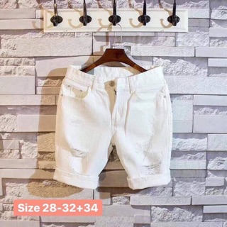 Quần short jane trắng rách cực hót
