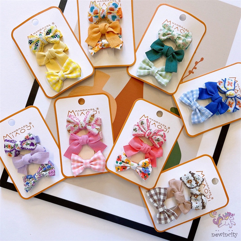 Set 3 Kẹp Tóc Công Chúa Phong Cách Hàn Quốc Xinh Xắn Cho Bé Gái