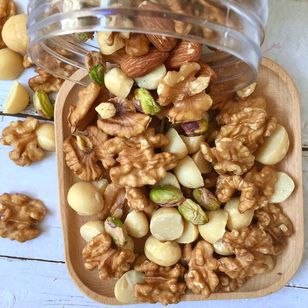 MIXNUT 3 loại hạt Thượng hạng( Macca Úc, Óc chó Mỹ, Hạt dẻ Mỹ), chính hãng, siêu ngon 250/500g