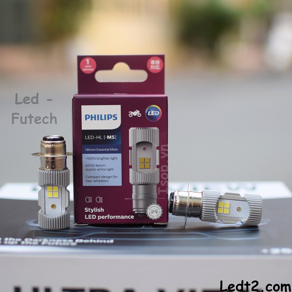 [LEDT2 ISOP] Đèn pha Led Philips Moto M5 Ultinon Essential [Bảo hành 1 năm] [Số lượng: 1 Cái]