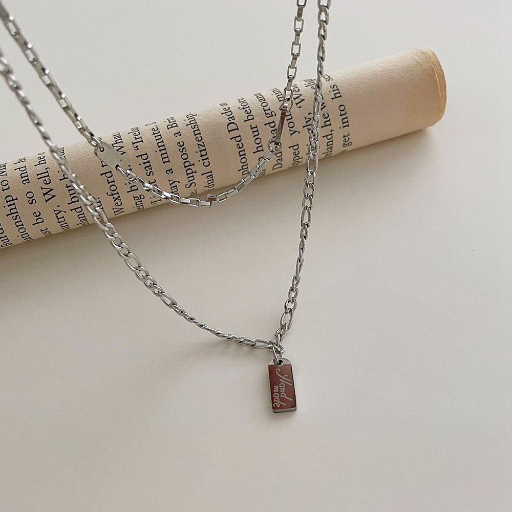 Vòng Cổ Hai Lớp Phong Cách Hiphop Thời Trang Hàn Quốc Cho Nam Và Nữ