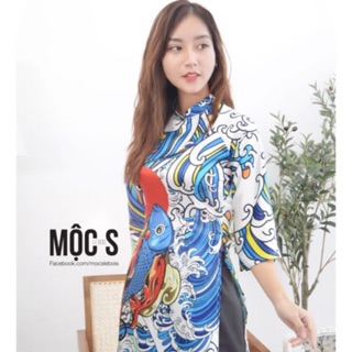[Hàng Tại Xưởng] [Chất lượng cao] [Freeship]. Áo dài cách tân tay lỡ trẻ trung cho Tết thêm xinh