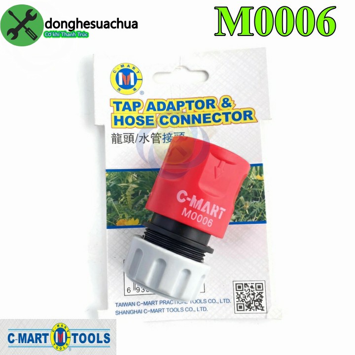 Đầu nối ống nước nhanh C-Mart M0006 sử dụng ống mềm 13mm