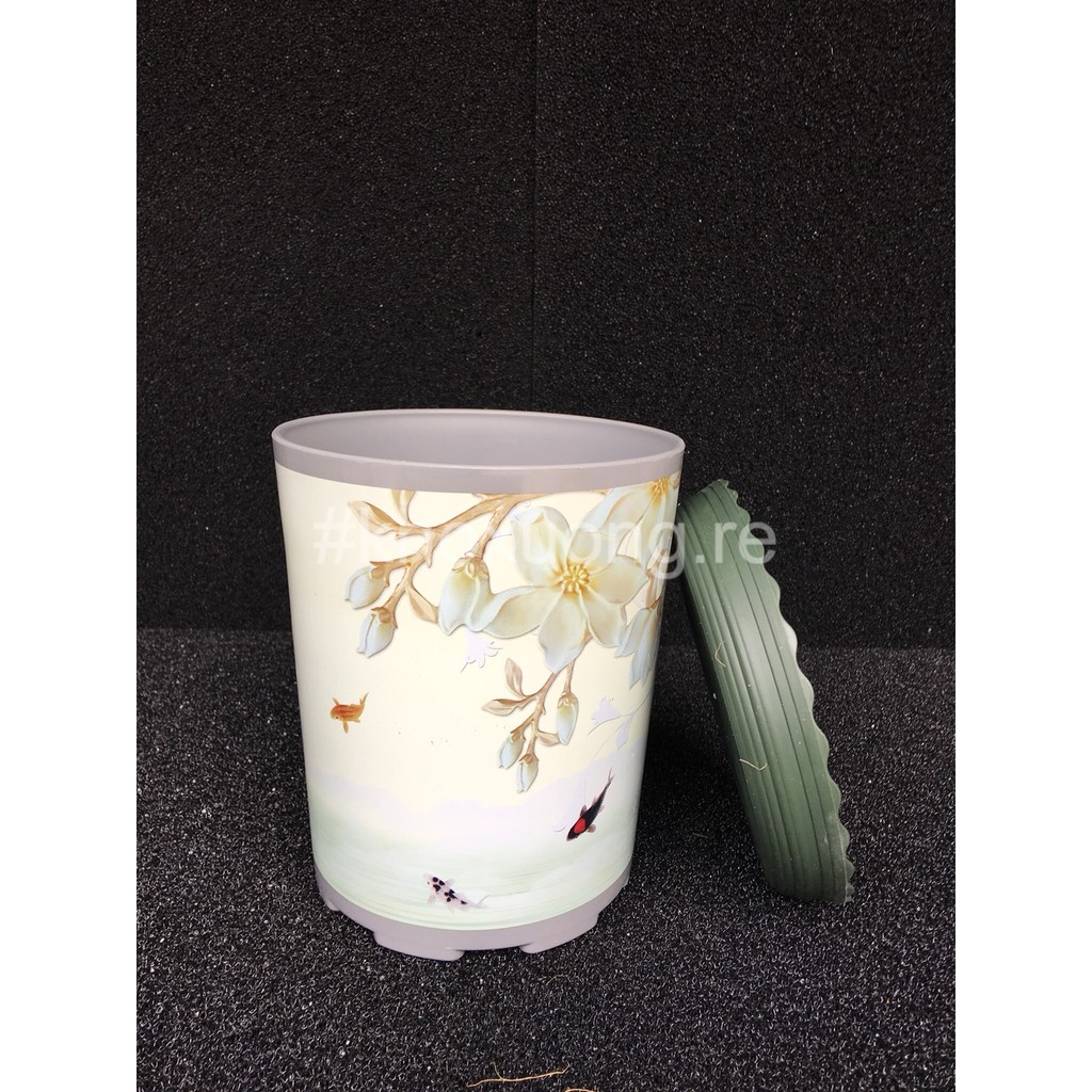 Chậu Nhựa Monrovia, Chậu gallon Họa Tiết Cao Cấp, Chậu Trồng Cây Hoa Kiềng + Kèm Đĩa Lót (4-Size